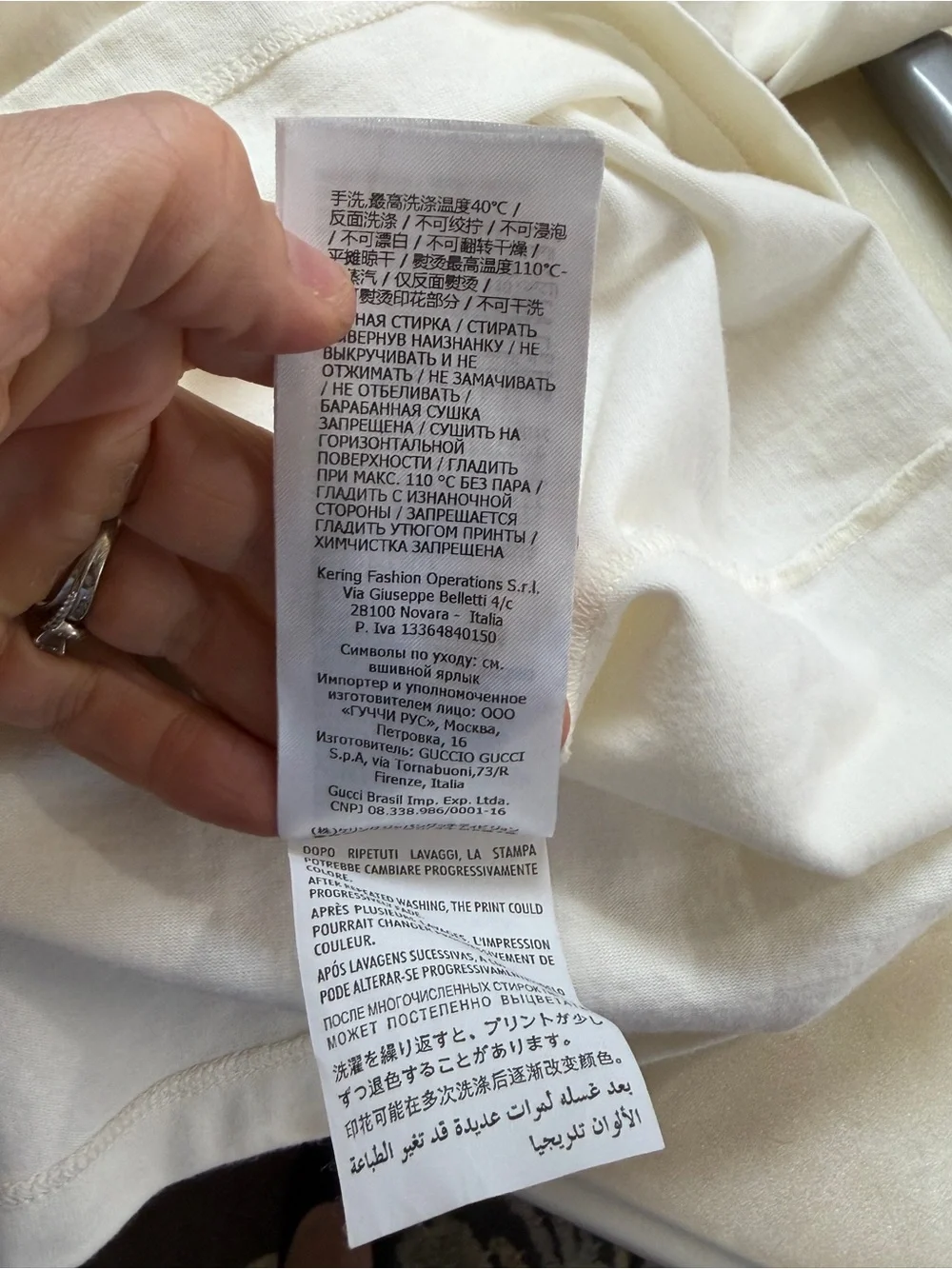 Gucci White 'Original GUCCI' Graphic Tee Large